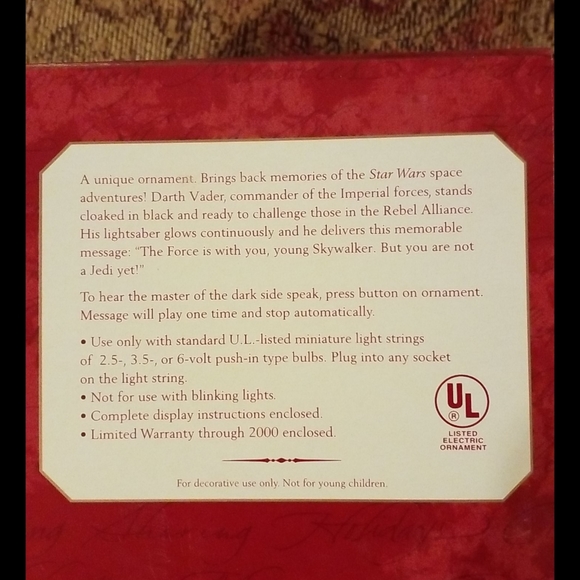 Hallmark Darth Vader Star Wars Ornament - Picture 3 of 12